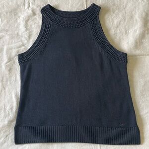Black Knitted Sleeveless Top